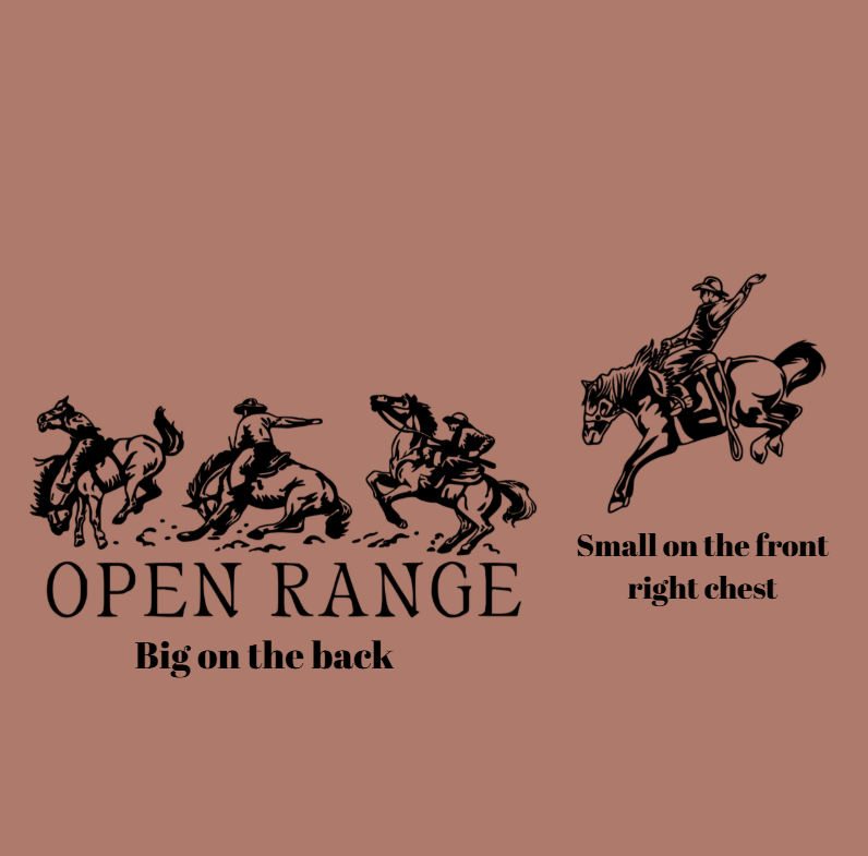 Vinyl T-Shirt with Rodeo Cowboys