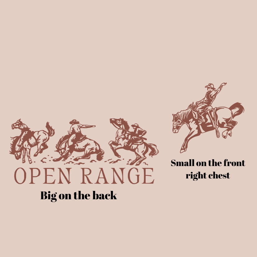 Vinyl T-Shirt with Rodeo Cowboys