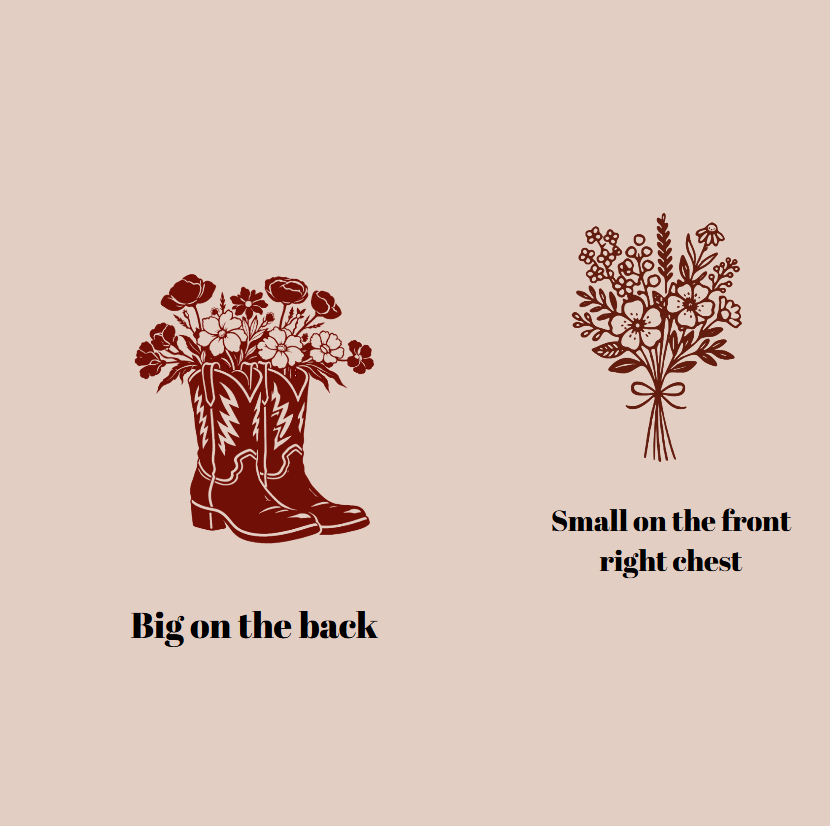 Vinyl T-Shirt with Flower Boots