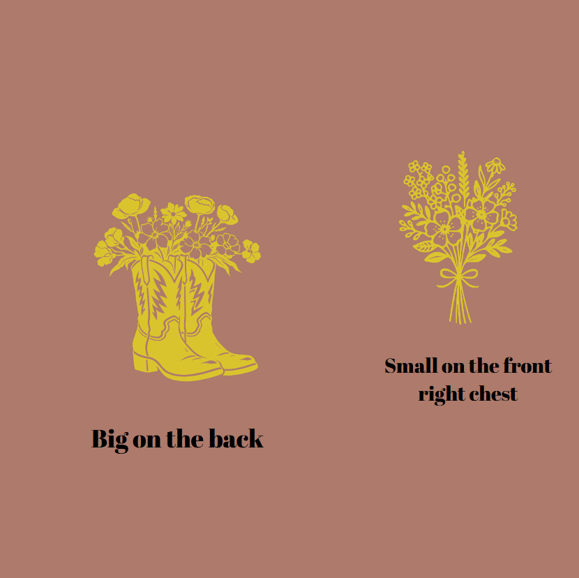 Vinyl T-Shirt with Flower Boots