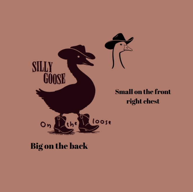 Vinyl T-Shirt w/ Silly Goose