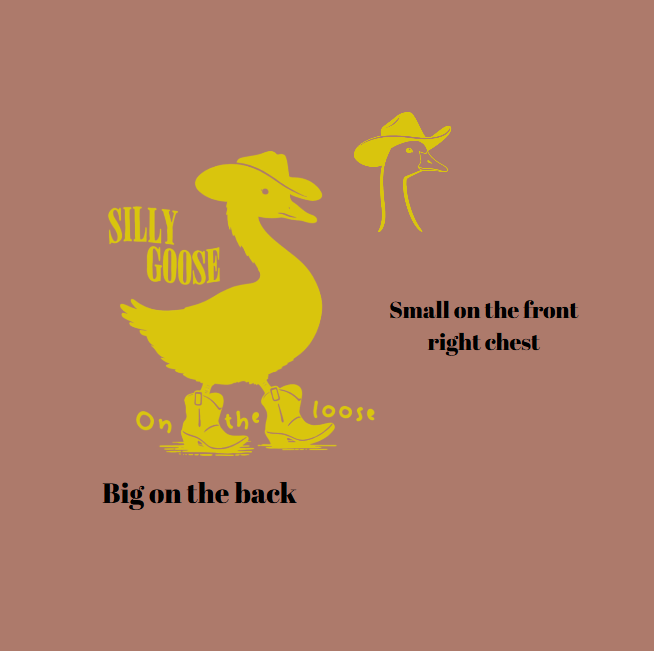 Vinyl T-Shirt w/ Silly Goose