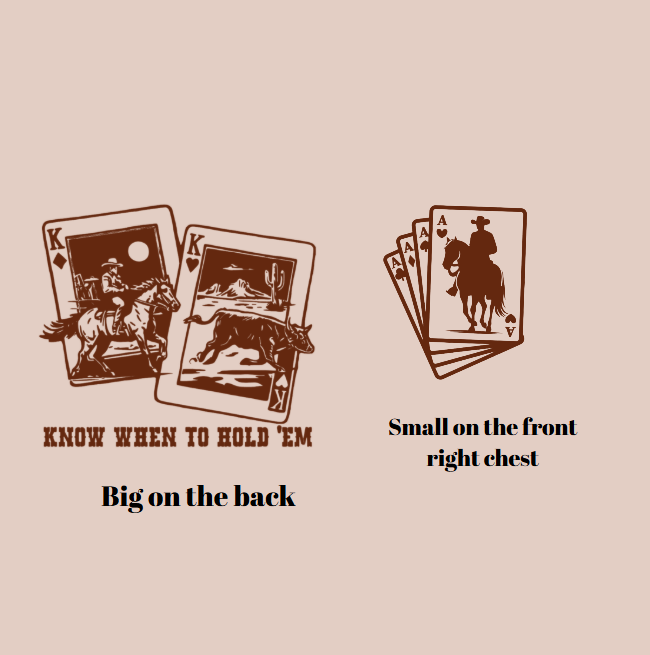 Vinyl T-Shirt w/ Cowboy Playing Card