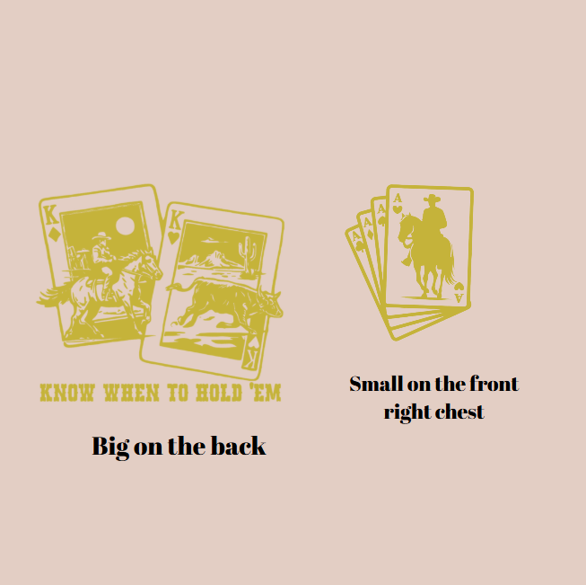 Vinyl T-Shirt w/ Cowboy Playing Card