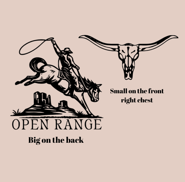 Vinyl T-Shirt w/ Dessert Cowboy w/ Bull