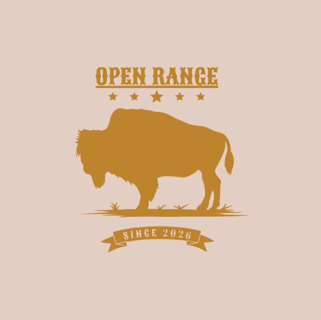 Vinyl T-Shirt w/ Buffalo Open Range