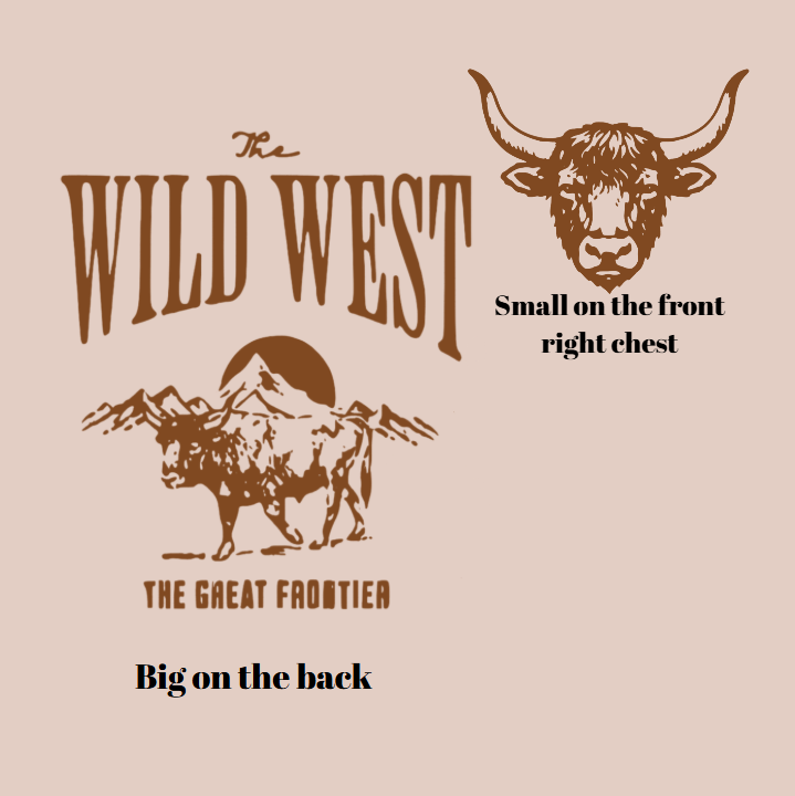 Vinyl T-Shirt w/ Wild West Buffalo