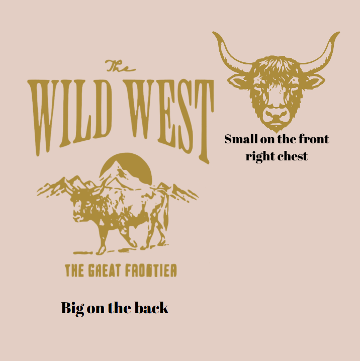 Vinyl T-Shirt w/ Wild West Buffalo