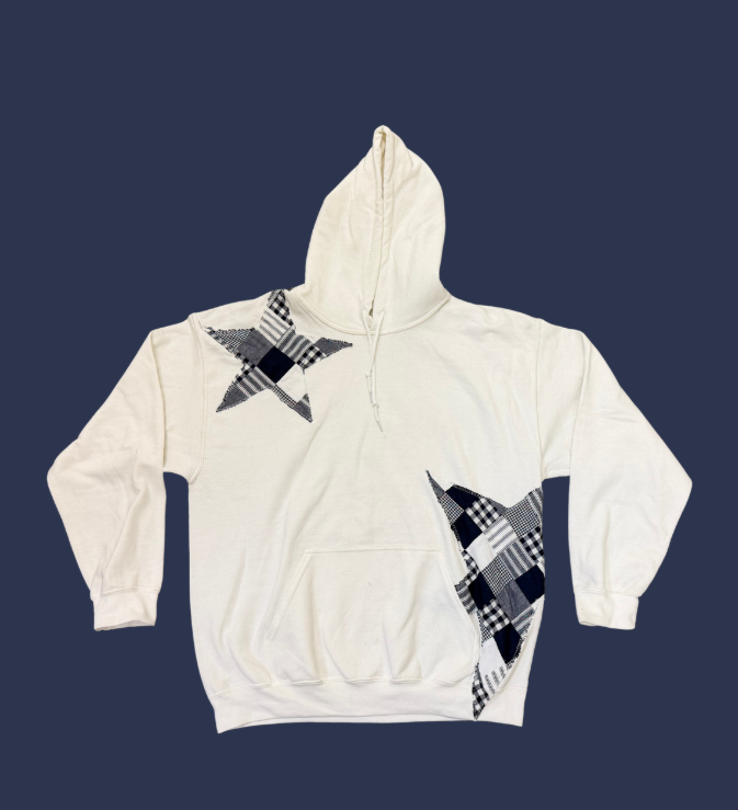Hoodie w/ Patchwork Stars