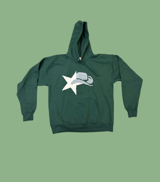 Hoodie w/ Patchwork Cowboy Hat and Star