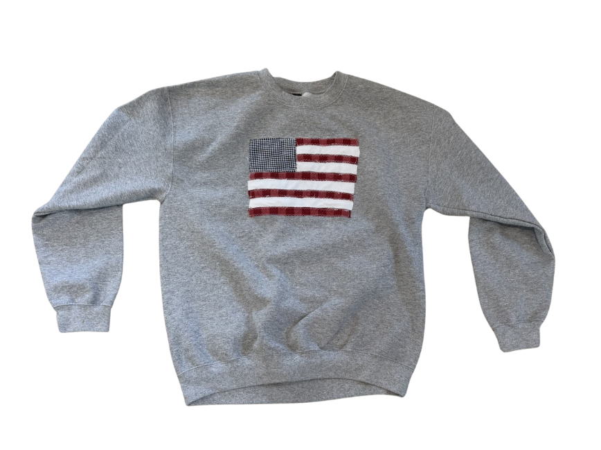 Crewneck w/ Patched American Flag